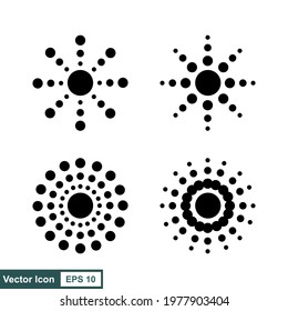 Set sun icon or logo isolated sign symbol vector illustration - Collection of high quality black style vector icons