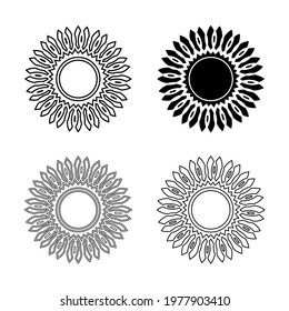 Set sun icon or logo isolated sign symbol vector illustration - Collection of high quality black style vector icons