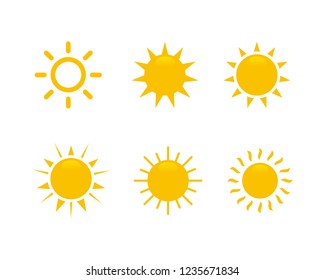 Set of sun icon sign symbol