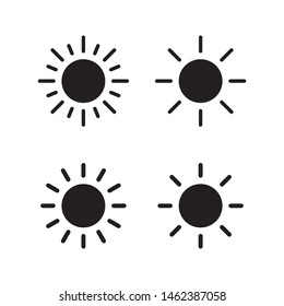 set sun icon vector illustration logo template