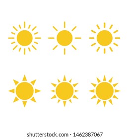 set sun icon vector illustration logo template