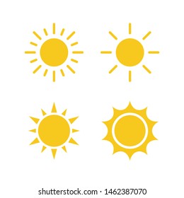 set sun icon vector illustration logo template