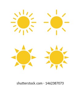 set sun icon vector illustration logo template