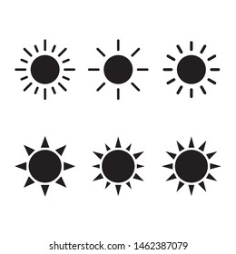 set sun icon vector illustration logo template