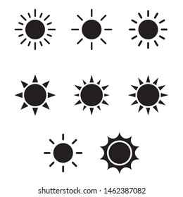 set sun icon vector illustration logo template