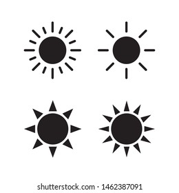set sun icon vector illustration logo template