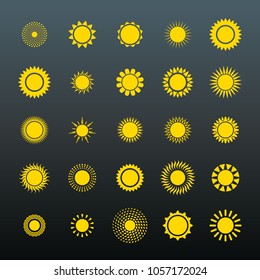 Set of Sun icons