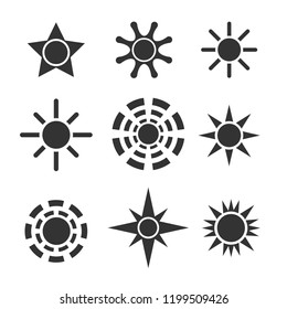 Set of sun icons