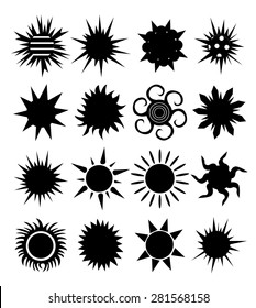Set of sun icons