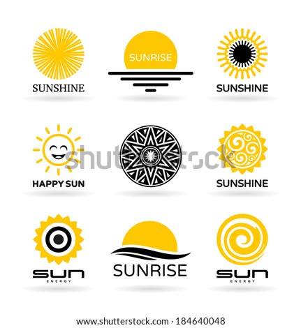 Set of sun icons (4)