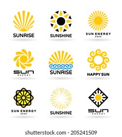 Set of sun icons (5)