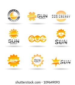 Set of sun icons. Second set.