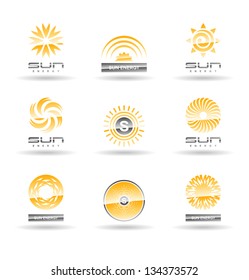 Set of sun icons. Vol 3.