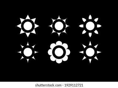 Conjunto de imágenes solares. el vector se puede utilizar para material de fondo de imagen de afiches o banners.