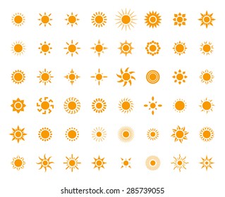 Set of sun images for you design