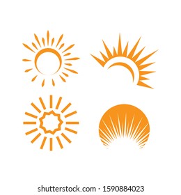 Set Sun Logo Template vector symbol nature