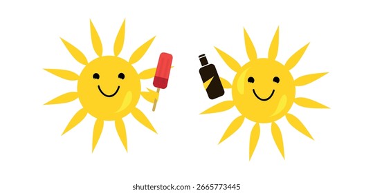 Colección de diseños de sol y luna