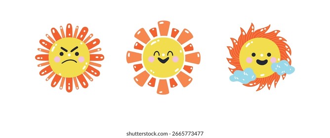 Colección de diseños de sol y luna