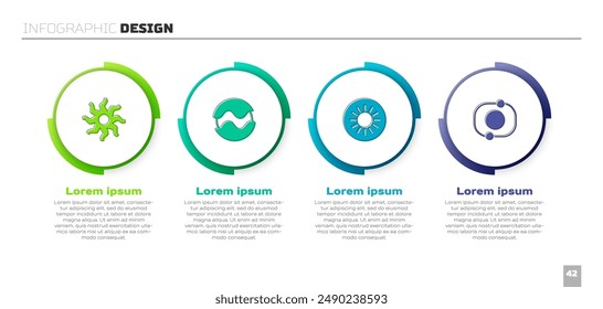Set Sun, Planet,  and Solar system. Business infographic template. Vector