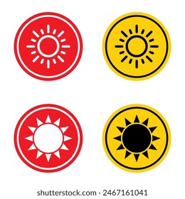 Conjunto de Icono de factor de protección solar, símbolo de bloque de radiación UV, Ilustración vectorial de protección solar de la piel .