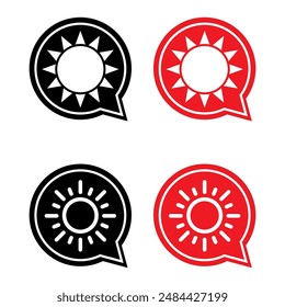 Set of Sun protection factor icon, uv radiation block symbol, sun protect skin vector illustration .
