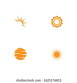 Set Sun Vector illustration Icon Logo Template design