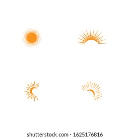 Set Sun Vector illustration Icon Logo Template design