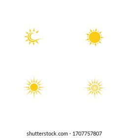 Set Sun Vector illustration Icon Logo Template design