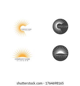 Set Sun Vector illustration Icon Logo Template design