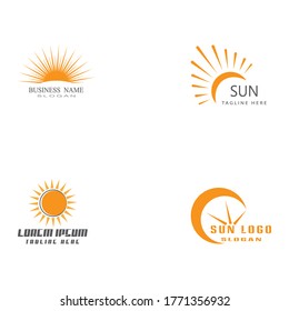 Set Sun Vector illustration Icon Logo Template design