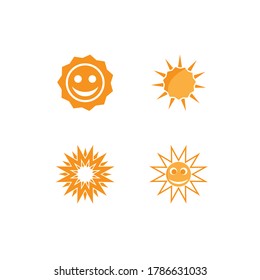 Set Sun Vector illustration Icon Logo Template design