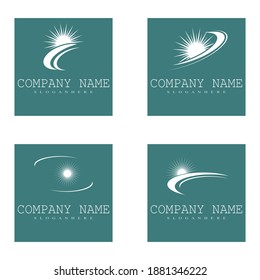 Set Sun Vector illustration Icon Logo Template design
