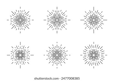 Sunburst Vector Silhouettes - Photoshop custom shapes