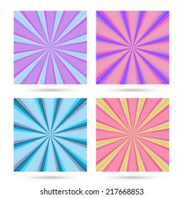 set of sunburst backgrounds.