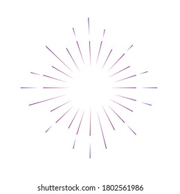 Set of sunbursts, explosion effects, vintage doodles isolated on white background EPS Vector