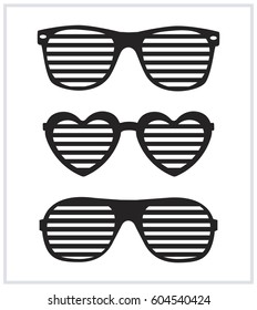 Set of sunglasses background vector