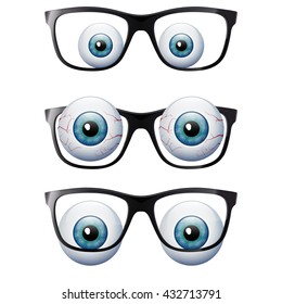 Set of sunglasses with eye balls for your fun