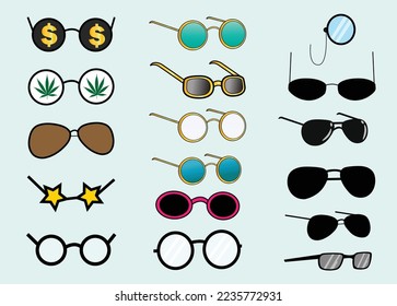 Set of Sunglasses Eyewear Accessories