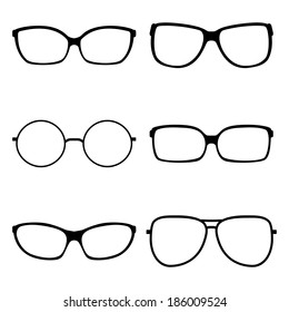 Set of sunglasses. Glasses symbol
