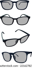 set of sunglasses illustration design