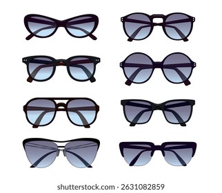 Set sunglasses isolated. File is a vector that can be changed for the purpose of  additional graphic elements that can be applied anywhere.
