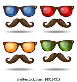 Set of sunglasses. Vector illustration