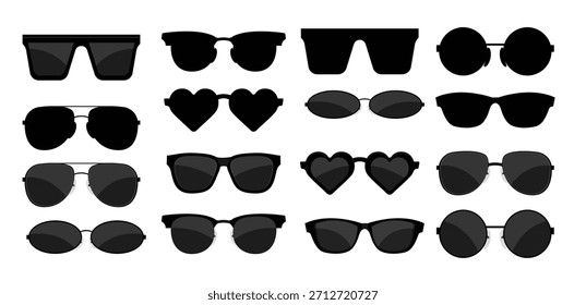 Conjunto de gafas de sol Ilustración vectorial