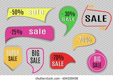 Set. Super sale vector banner. illustration
