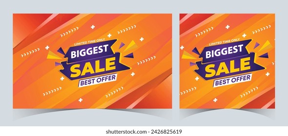 Set of super sale web banner template design. flash big sale discount template promotion posts. web backgrounds for mega sale promotion discount sale banners. end of season special offer poster