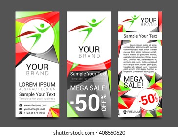 Set superhero banners logo.