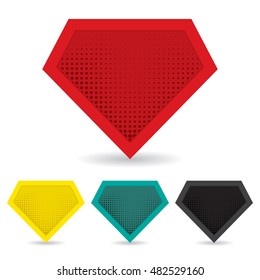 Set of superhero logo template. Vector, isolated, eps10.