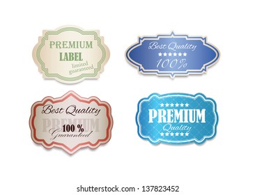 Set of Superior Quality and Satisfaction Guarantee Badges