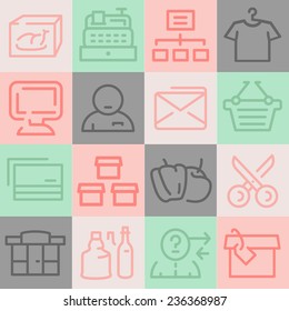 Set of Supermarket Icons great for any use. Vector EPS10.