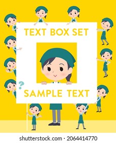 A set of Supermarket staff woman with a message board.Since each is divided, you can move it freely.It's vector art so easy to edit.